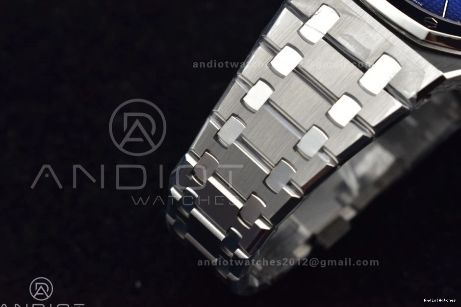 SS Textured Royal A Supportive on 39mm ZF Bracelet Oak SS 15202 1043 1:1 Edition Best Dial Blue 1218